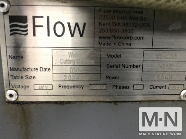 2014 FLOW MACH 2 4020B WATER JET CUTTING, CNC | Machinery Network Inc.