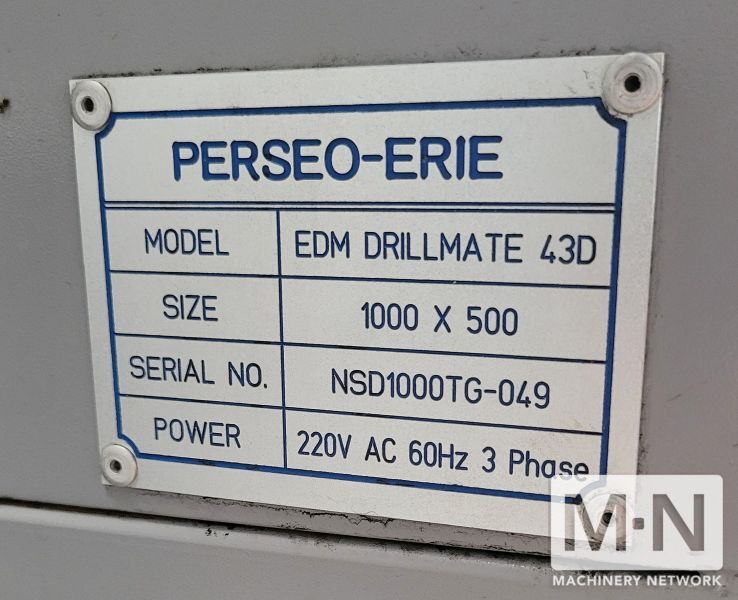 2011 EDM DRILLMATE 435i ELECTRIC DISCHARGE MACHINES, (Small Hole), N/C & CNC | Machinery Network Inc.