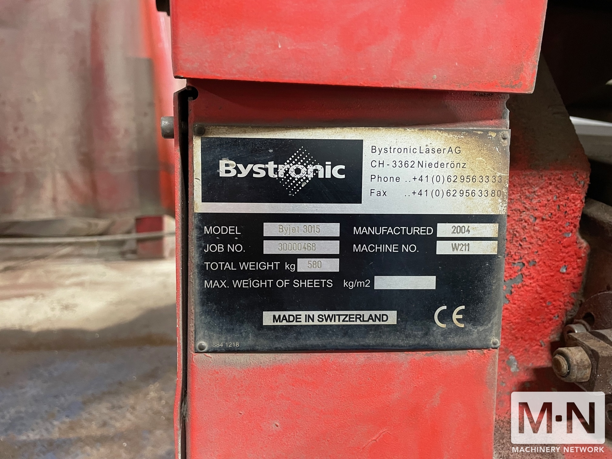 2004 BYSTRONIC BY JET 3015-2 WATER JET CUTTING, CNC | Machinery Network Inc.