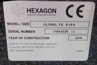 2019 HEXAGON GLOBAL FX 9.15.9 COORDINATE MEASURING MACHINES, (Including N/C & CNC) | Machinery Network Inc. (8)