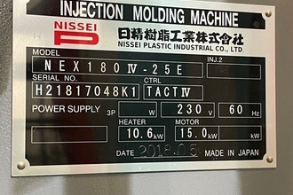 2018 NISSEI NEX180IV-25E ELECTRIC INJECTION MOLDING, HORIZONTAL/VERTICAL | Machinery Network Inc. (13)